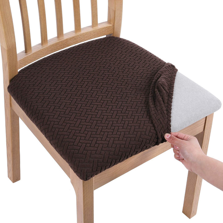 Homaxy Stuhlbezug Sitzfläche 6er Set, Stretch Bezug für Stühle Sitzbezüge für Esszimmerstühle Abwasc