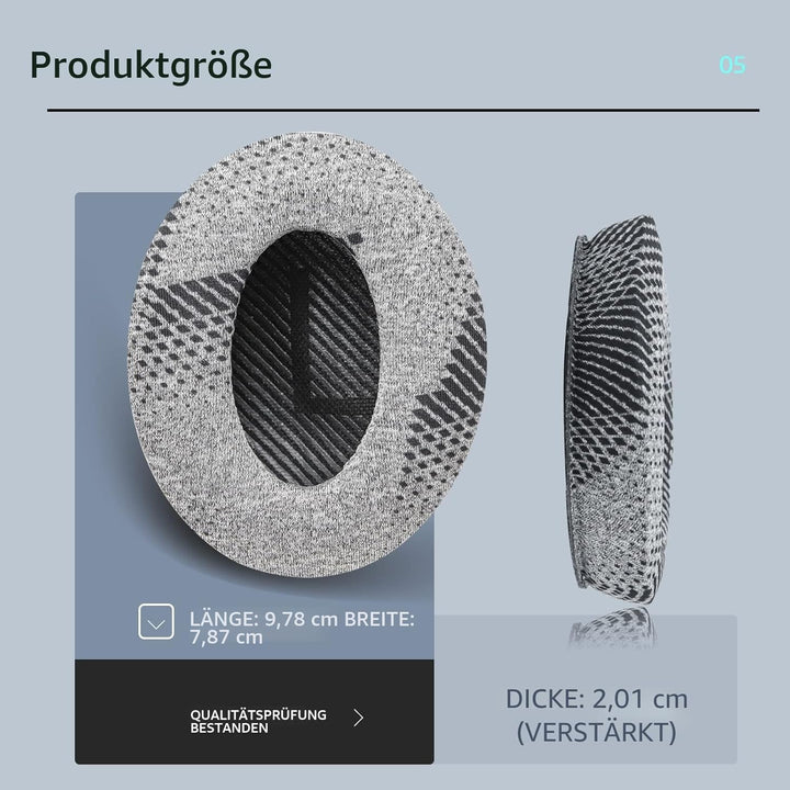 Cooling-Gel QuietComfort 35 / QC 35ii Ersatz-Ohrpolster für Bose Kopfhörer, Kompatibel mit Bose QC45