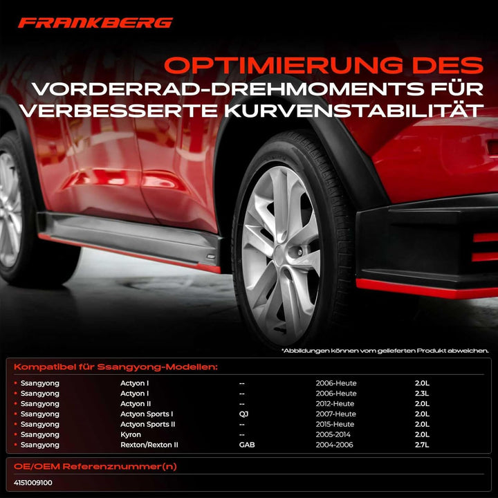 Vorderradkupplung Vorne Links oder Rechts für Actyon/Actyon Sports QJ Kyron Rexton GAB_ 4WD 2004-201