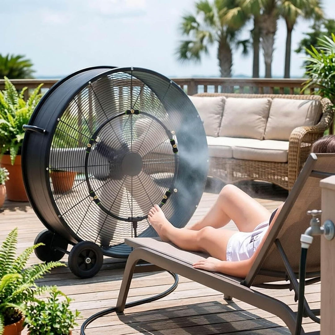 Aussenventilator, Kühlung, Nebelsystem, Nebelventilator-Düsen-Set, Wassernebelsprüher, Nebelventilat