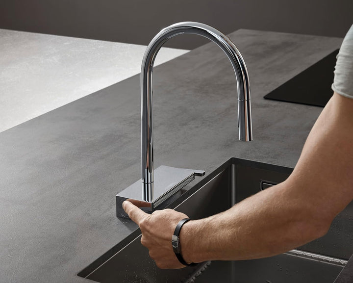 hansgrohe Aquno Select M81 - Küchenarmatur mit Brause ausziehbar, 3 Strahlarten, Wasserhahn Küche mi