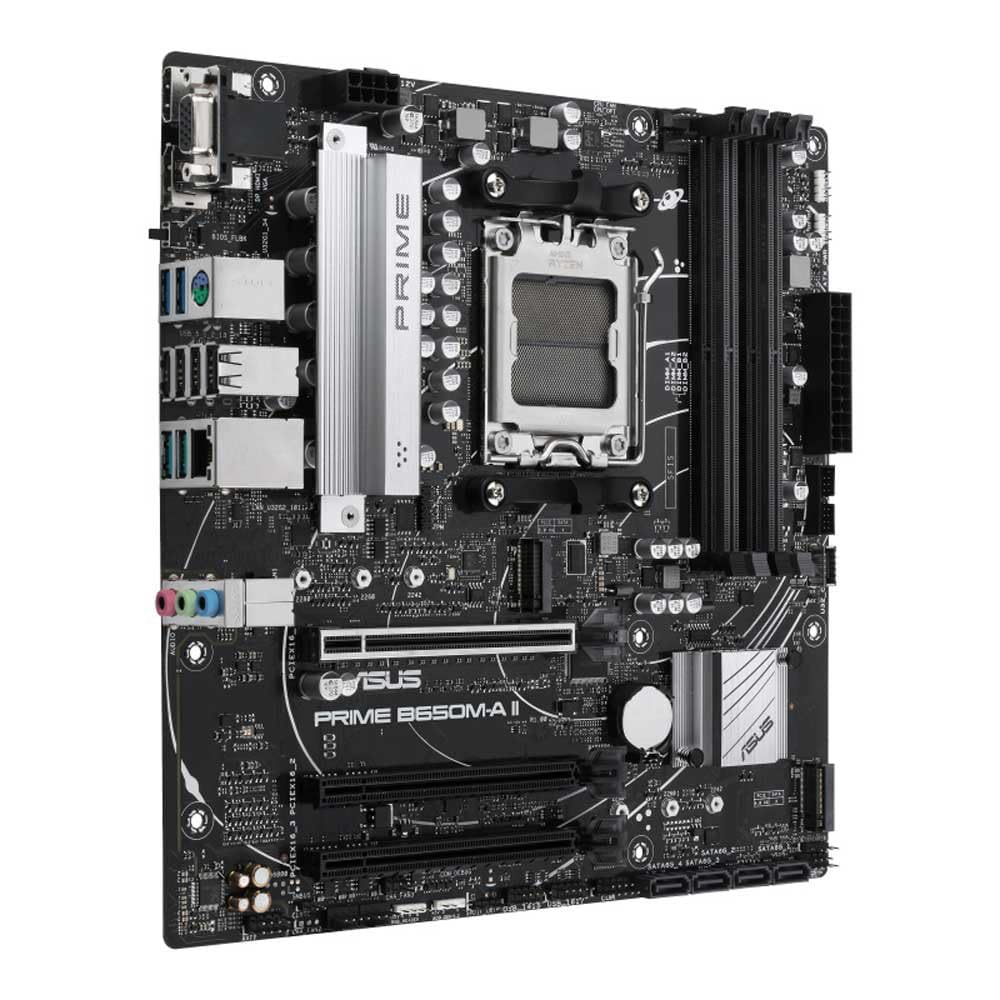 ASUS PRIME B650M-A II-CSM Mainboard Sockel AMD AM5 (Ryzen 7000, mATX, DDR5, PCIe 5.0, 2.5GB Ethernet