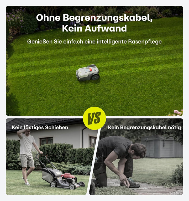 T600 Mähroboter ohne Begrenzungskabel für 800㎡, RTK Gesteuerter Rasenmäher Roboter, Automatische u.