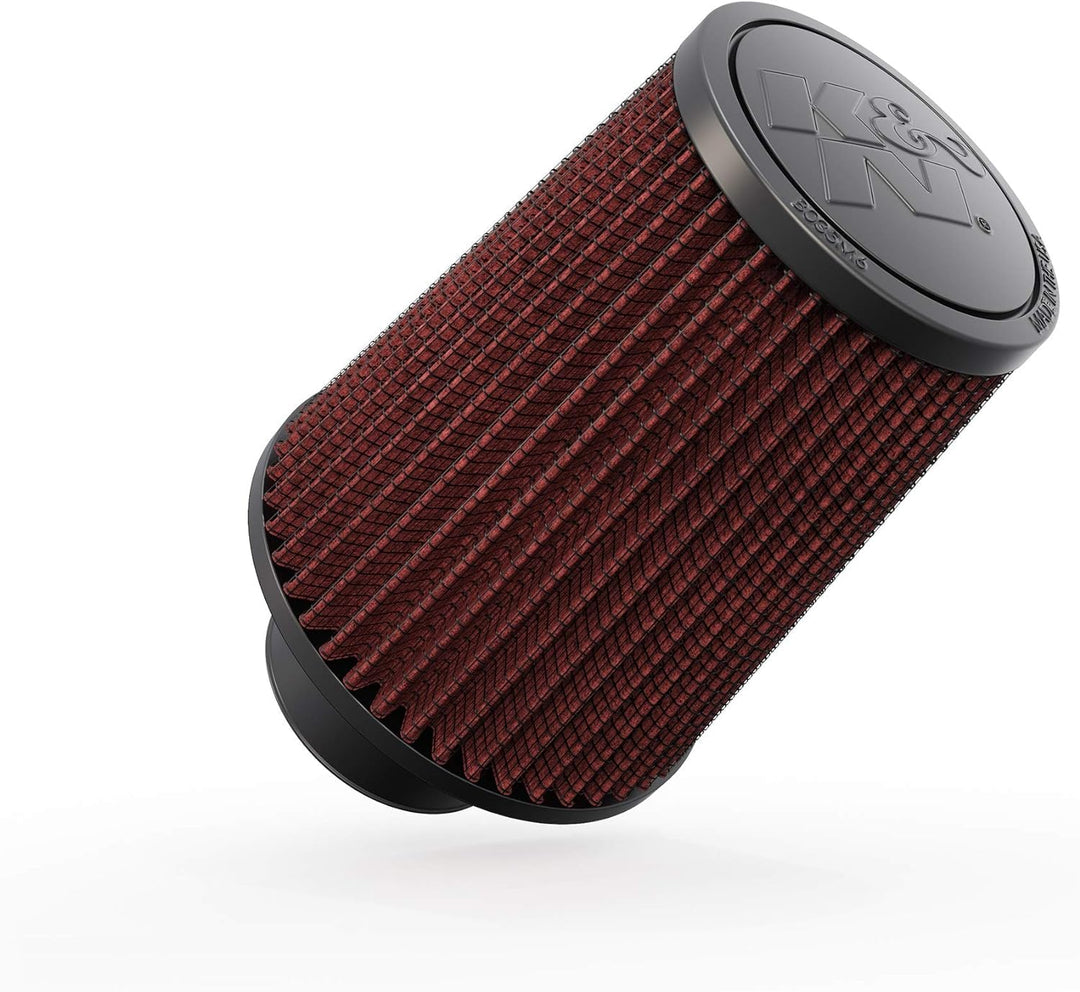 K&N RU 3550 KFZ und Motorrad Luftfilter, konisch, 89 mm Anschluss, 140 mm hoch, Rot