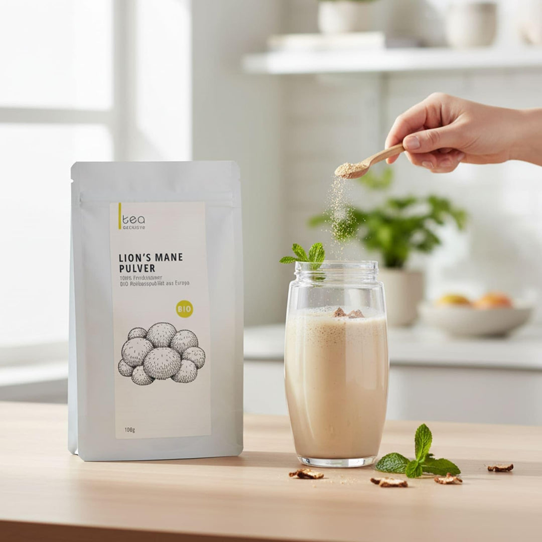 BIO Lions Mane Pulver 100% Fruchtkörper aus Europa Vitalpilz Pilzpulver fein gemahlen im Shellbroken