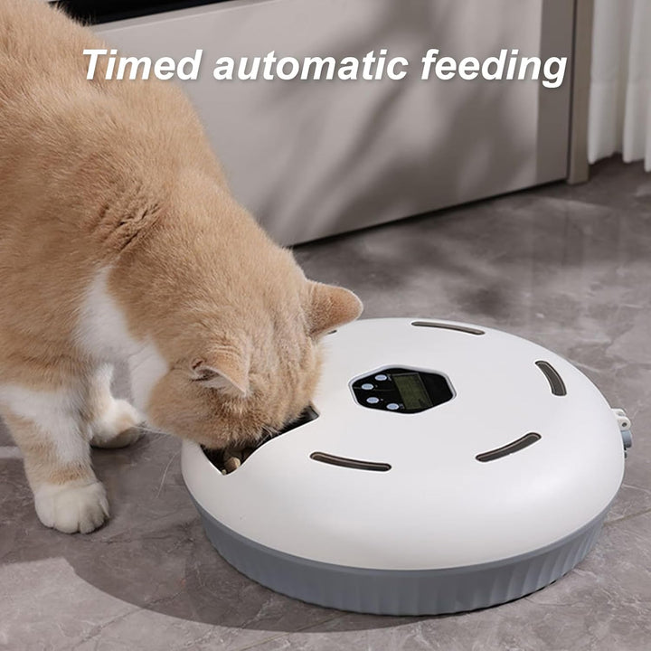 Automatischer Katzenfutterspender – 6 Mahlzeiten pro Tag, Frischehaltung mit EIS-Akkus, Einfache Rei