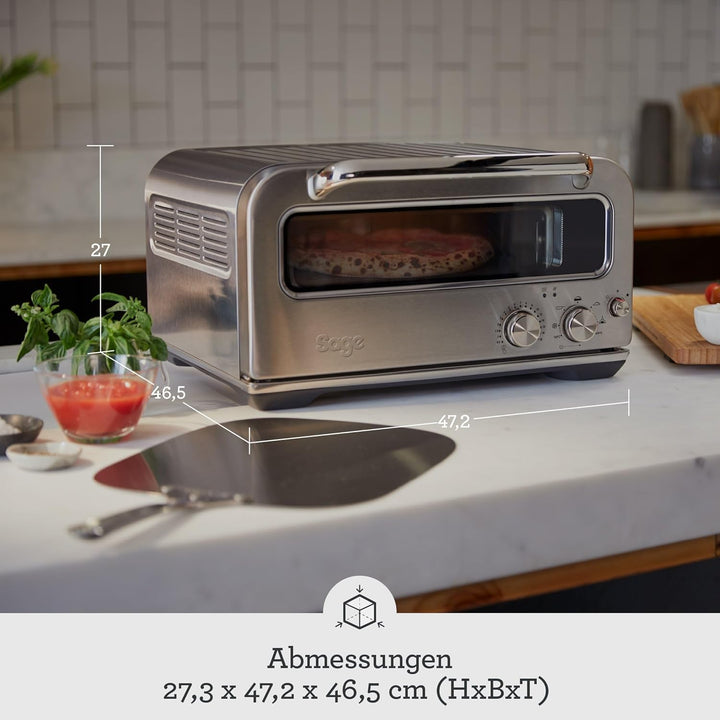 Sage Appliances the Smart Oven Pizzaiolo Pizzaofen Brushed Stainless Steel edelstahl