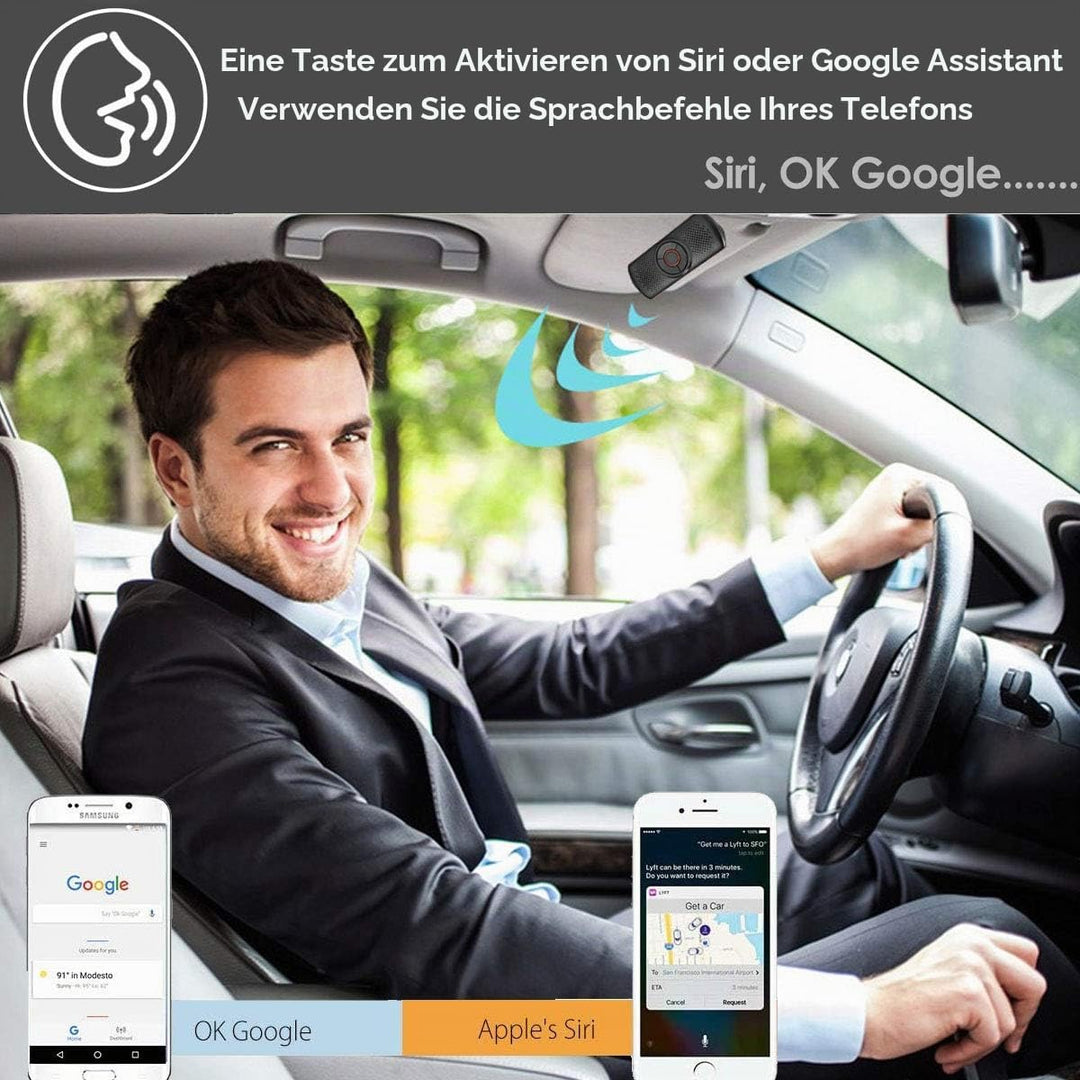 Car Handsfree Bluetooth Kit 2 Telefone gleichzeitig verbunden, Lange Lebensdauer der Batterie Car Vi