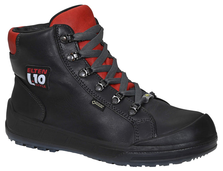 ELTEN Sicherheitsschuhe DELUXE GTX Mid ESD S3 CI, Herren, Leder, Stahlkappe, leicht, sportlich, Schw