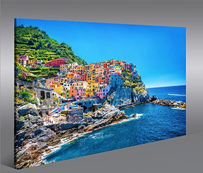 islandburner Bild Bilder auf Leinwand Cinque Terre Italien 1p XXL Poster Leinwandbild Wandbild Dekoa