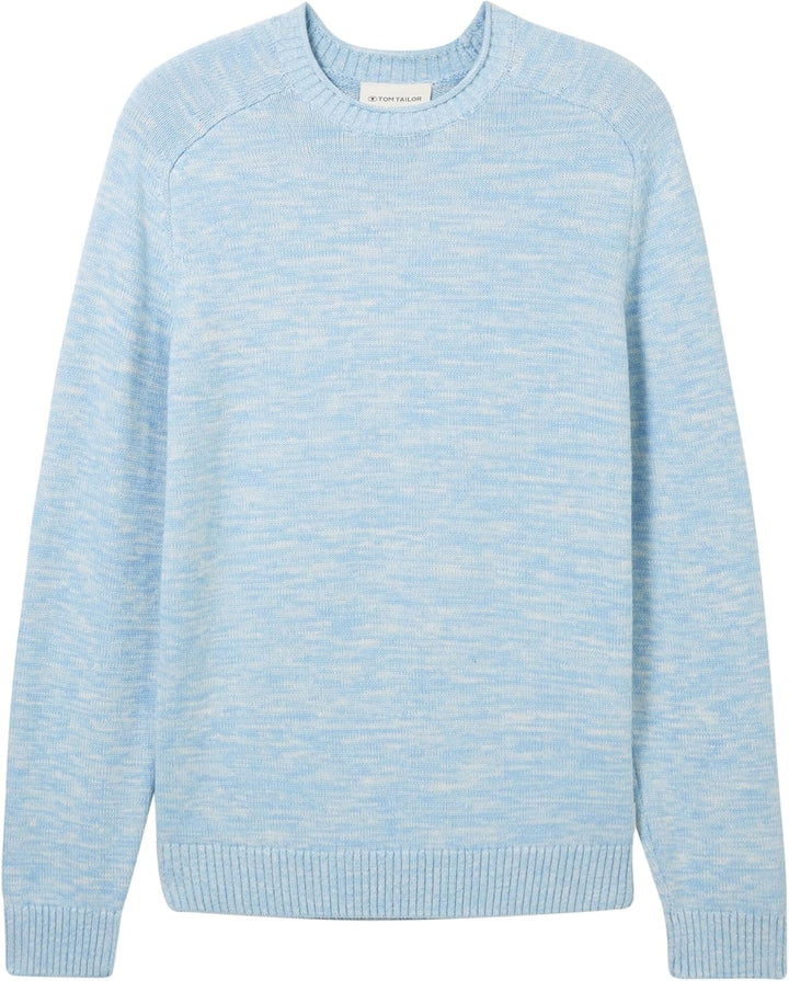TOM TAILOR Herren Pullover, XXL 34253 - Washed Out Middle Blue Mouline