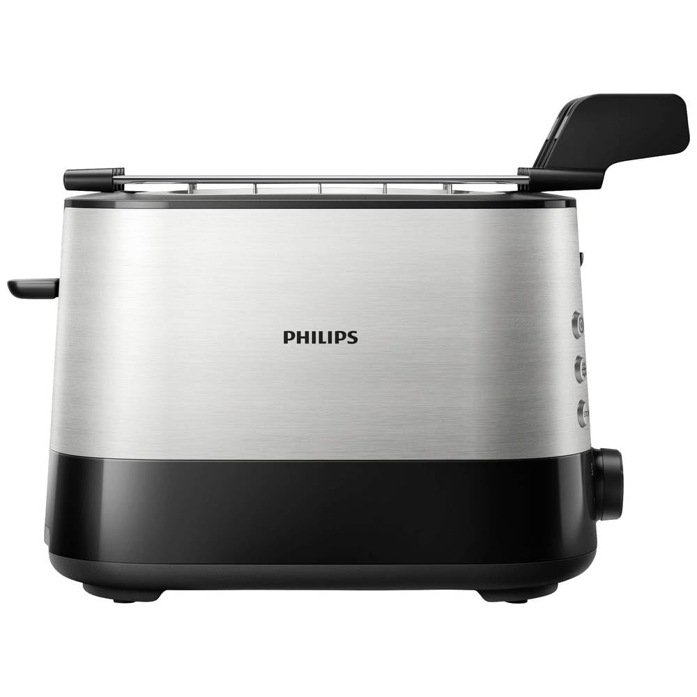 Philips HD2639/90 – Toaster (730 W, extra grosser Schlitz, Zubehör für Sandwichs), Schwarz und Silbe