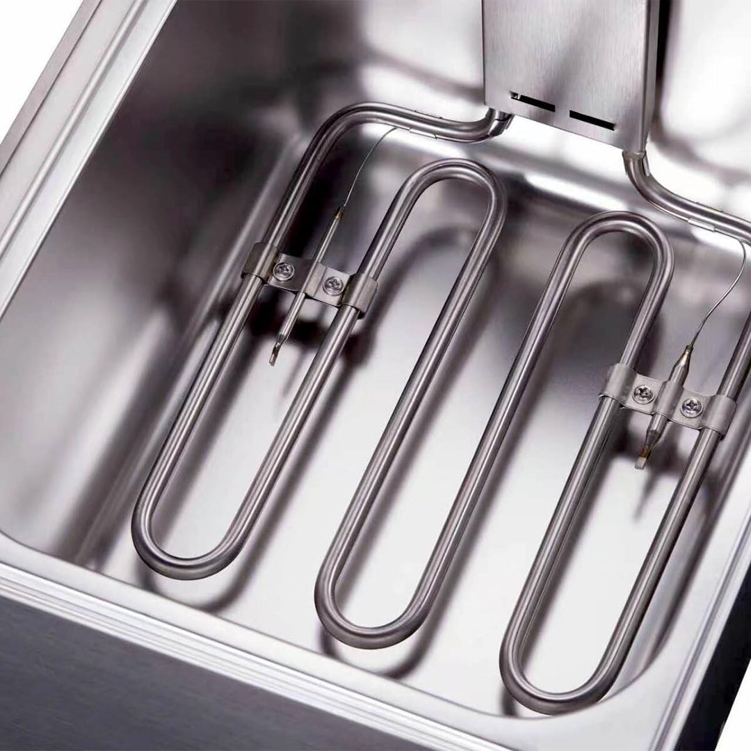 GastroHero Elektro Fritteuse 6L I Edelstahl-Fritteuse mit Thermostat und Überhitzungsschutz I Kompak