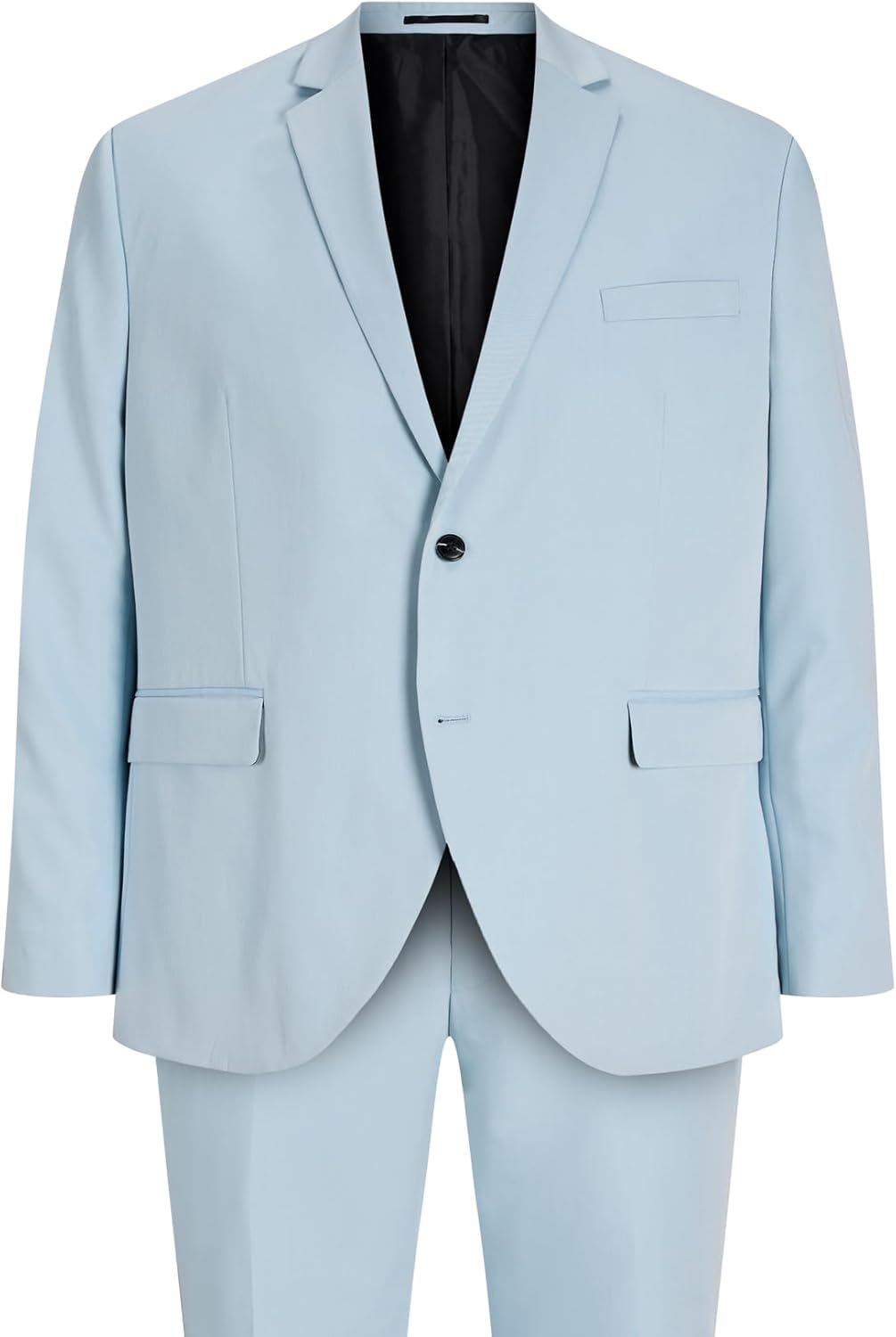 JACK & JONES Male Einreihiger Blazer und Hose Plus Size Regular Fit Anzug 72 Chambray Blue, 72 Gro&#