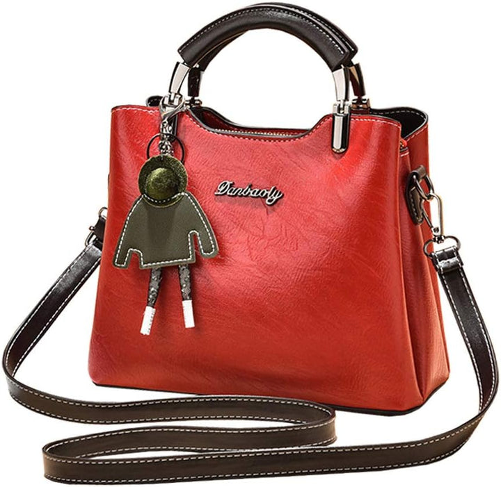 BUKESIYI Damen Tasche Umhängetasche Handtasche Frauen Klein Schultertasche Weekender Lack PU Leder C