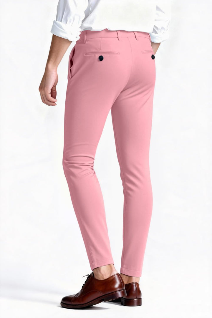 GINGTTO Herren Chino Hose Skinny Chinohose Casual mit Stretch Designer Hose Stoffhose, 30W / 30L Ros