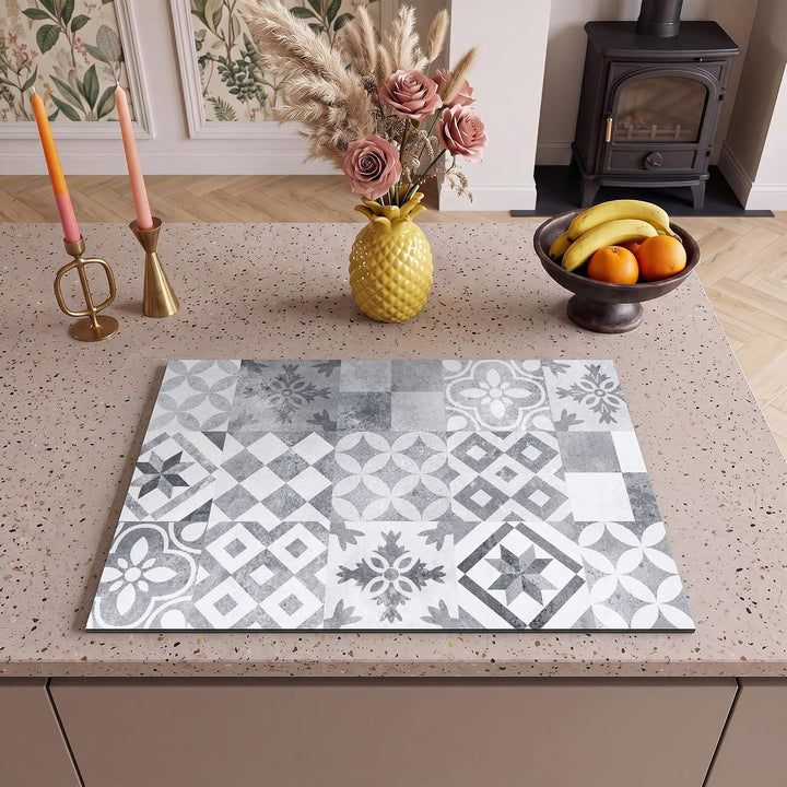 Herdabdeckplatte Einteilig 80x52 cm Küche Ceranfeld Abdeckplatte Cerankochfeld Abdeckung Induktionsk
