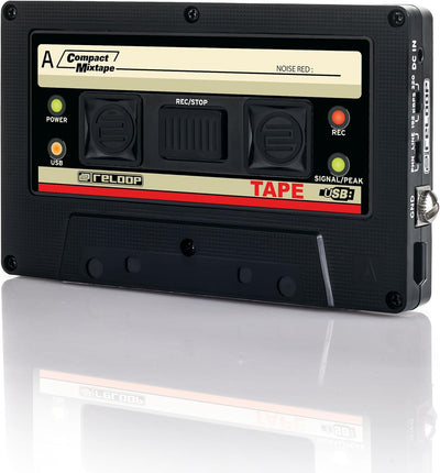 Reloop Tape - USB-Mixtape Recorder im Retro-Kassetten-Look, Line- und Phonoquellen, 3,5-mm-Stereo-Kl
