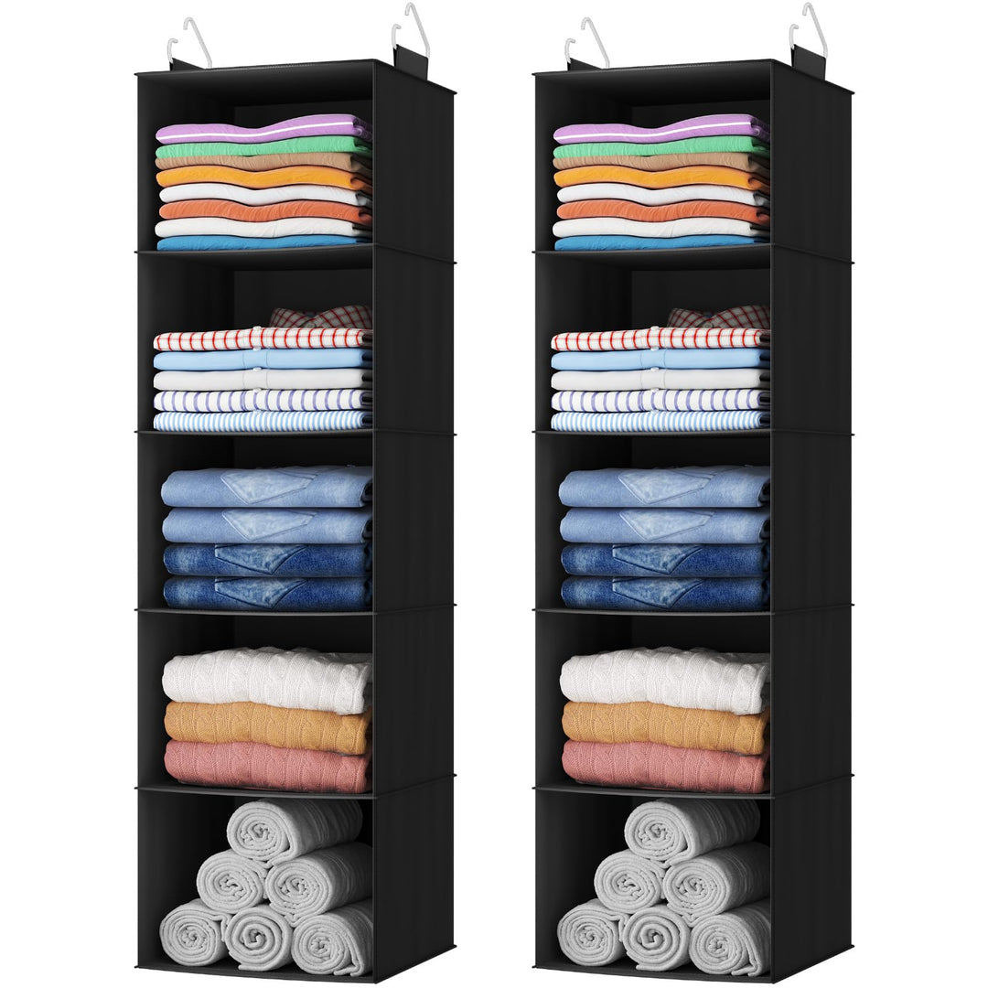 Lifewit 2 Stück Hängeregal, Schrank Organizer, Hängesystem Kleiderschrank, Hängeaufbewahrung aus Sto