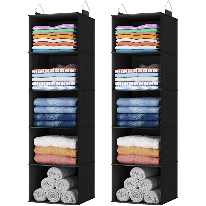 Lifewit 2 Stück Hängeregal, Schrank Organizer, Hängesystem Kleiderschrank, Hängeaufbewahrung aus Sto