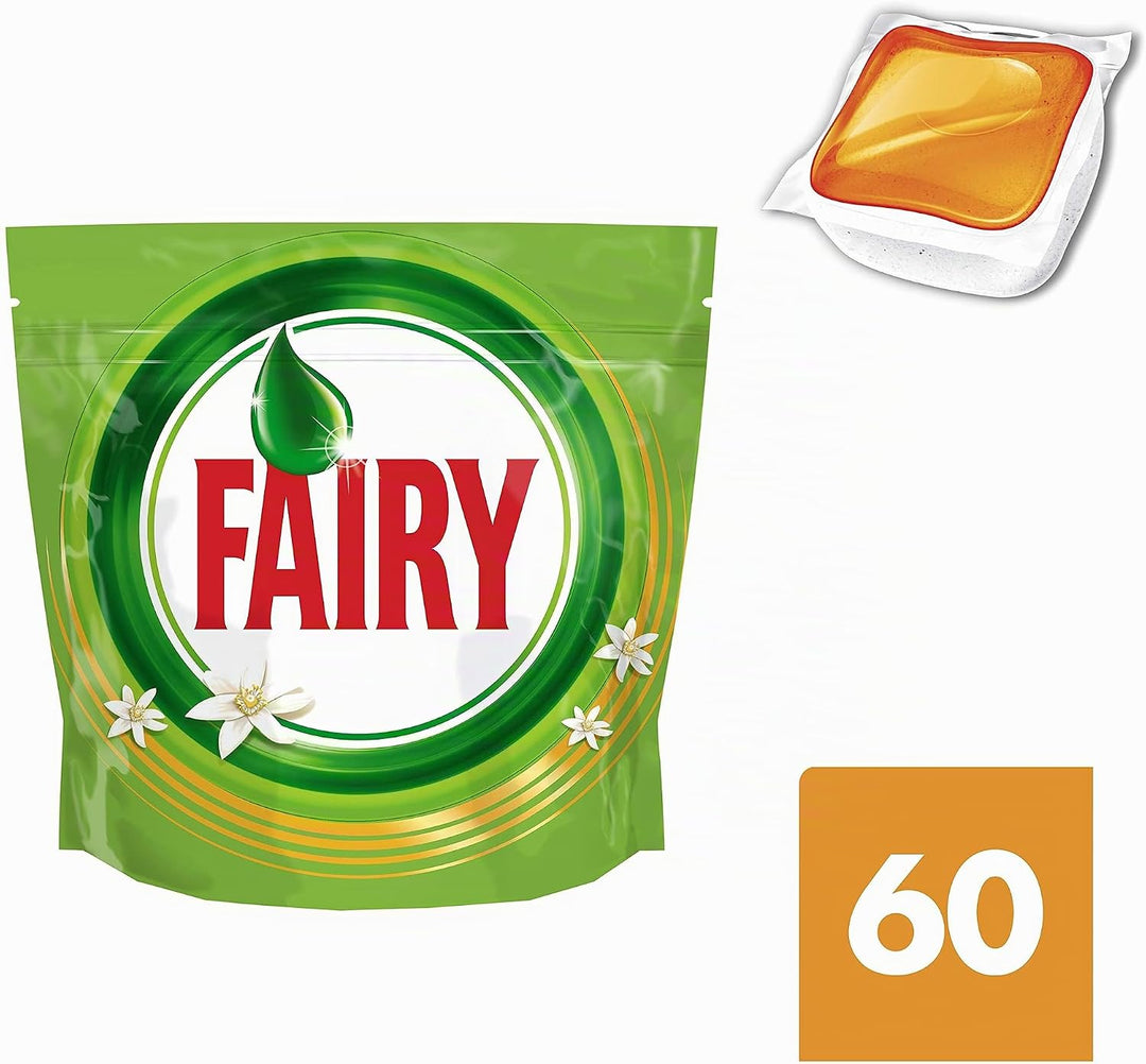 Fairy Todo En 1 Naranja Lavavajillas 60 Cápsulas