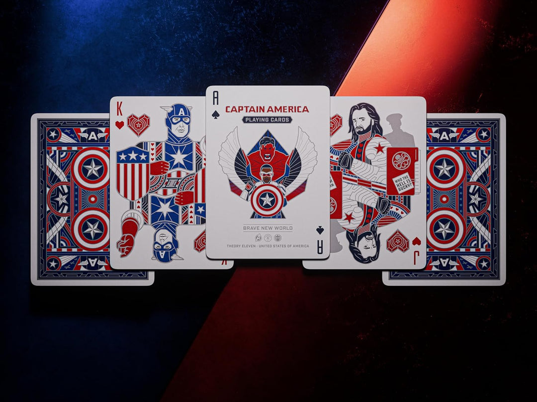 Captain America Playing Cards Patriotic Design