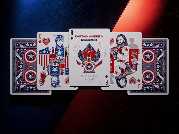 Captain America Playing Cards Patriotic Design