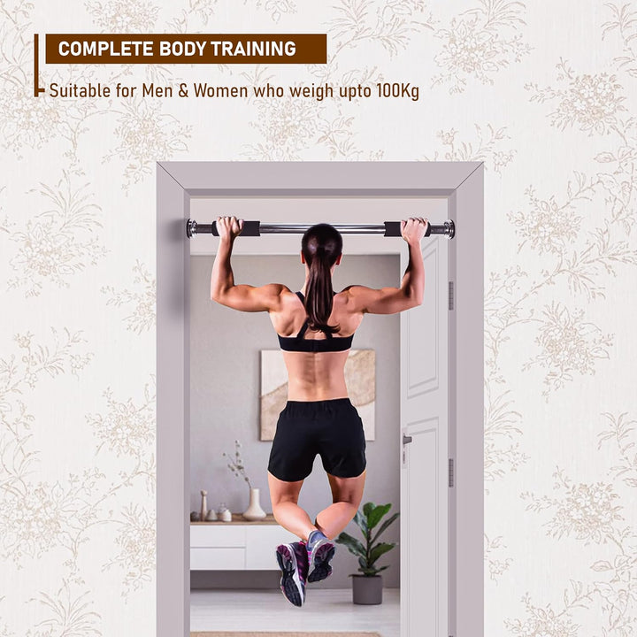 Endless EL1037 Stainless Steel Adjustable Pull Up Bar for Home Doorway | Material : Stainless Steel