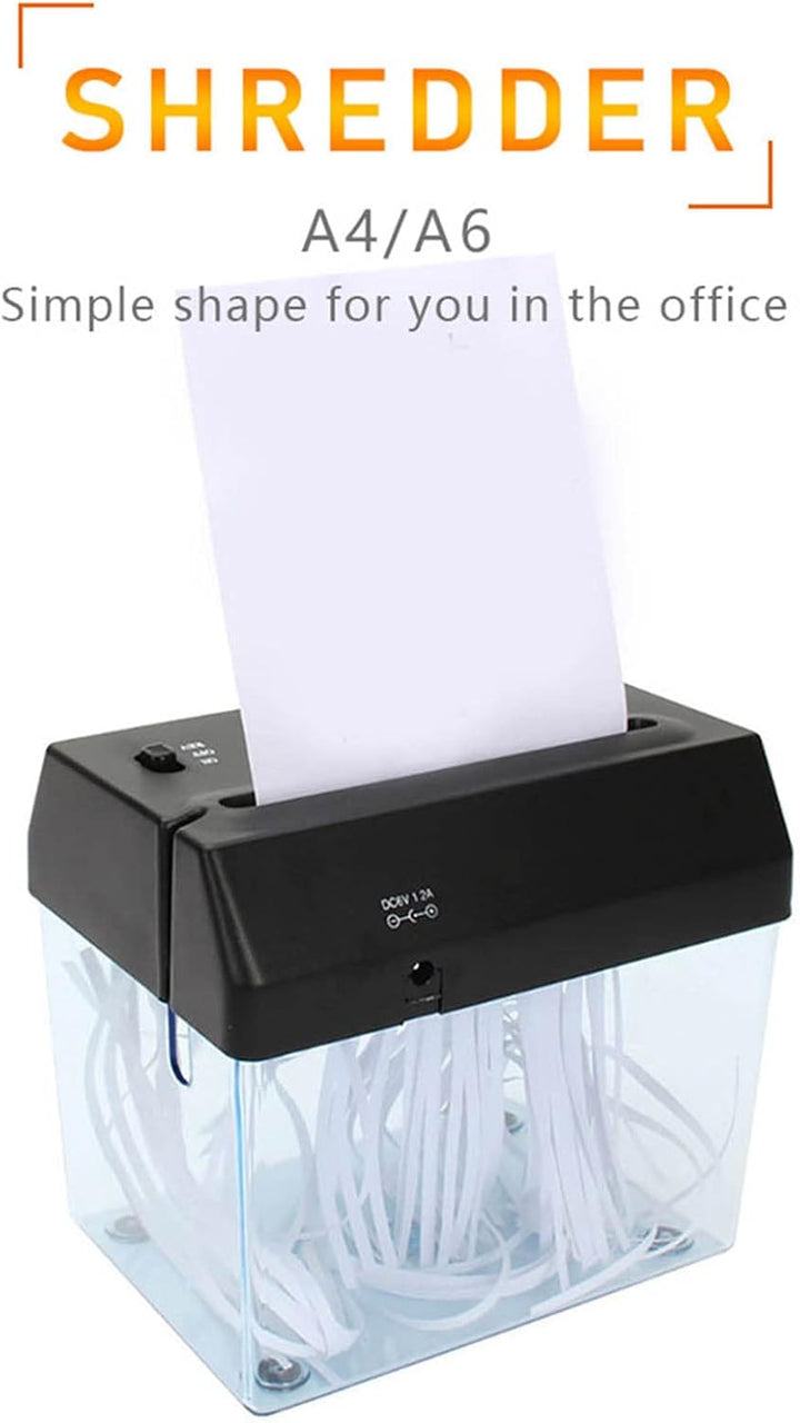 Buachois USB-Aktenvernichter, Universelle Tragbare Mini-Elektro-Akku-Papierschneidemaschine Für Doku