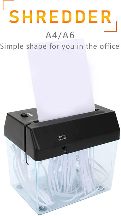 Buachois USB-Aktenvernichter, Universelle Tragbare Mini-Elektro-Akku-Papierschneidemaschine Für Doku