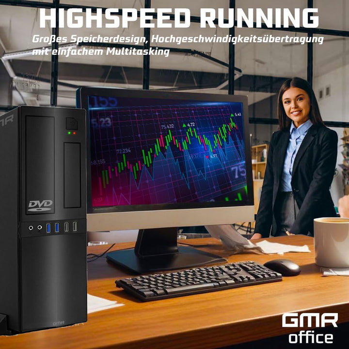 GMR Ultra Slim i7 Office PC - Business Office Computer | 3 Jahre Garantie | 32 GB RAM | 1000GB SSD |