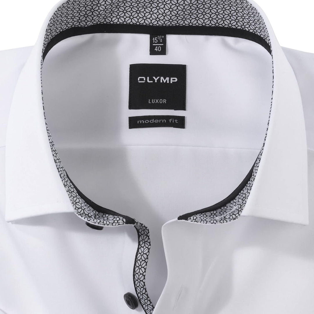 OLYMP Luxor modern fit Hemd extra Langer Arm Haifischkragen weiss 40 Weiss, 40 Weiss