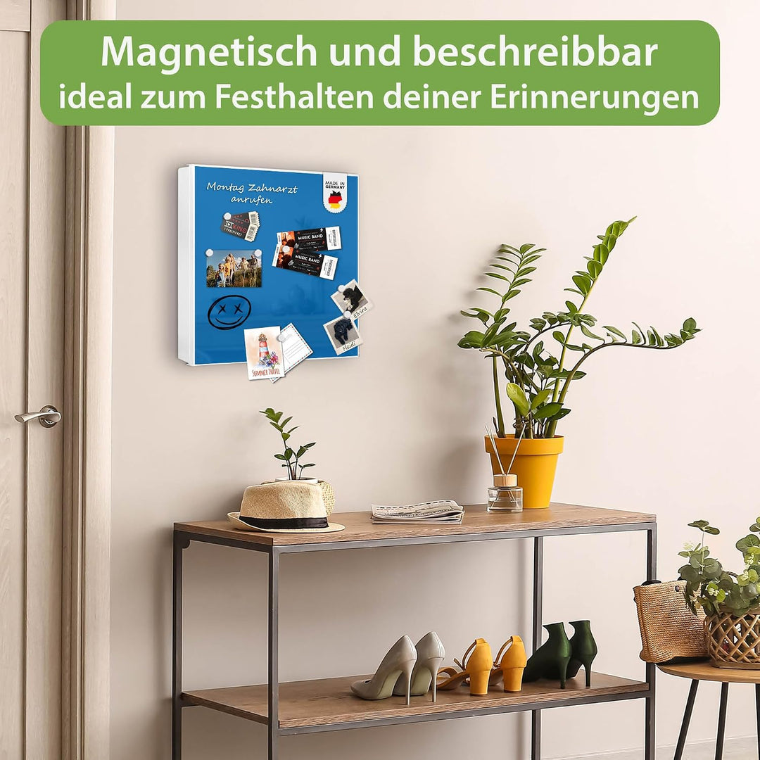 banjado Grosser Schlüsselkasten Metall - Schlüsselbox 30x30cm beschreibbarer mit 32 Haken - Schlüsse