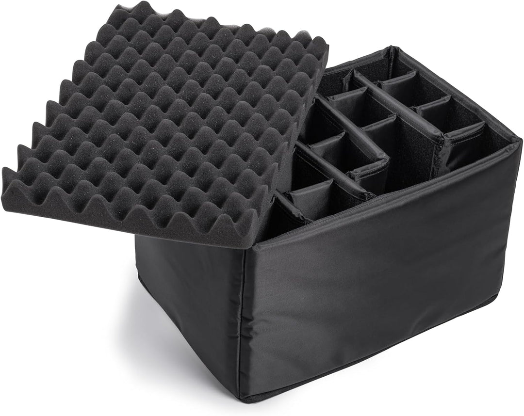 B&W Transportkoffer Outdoor - Typ 5500 Schwarz - mit variabler Facheinteilung - wasserdicht nach IP6