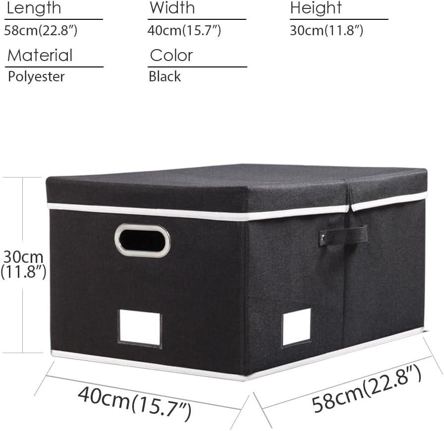 PRANDOM Aufbewahrungsbox mit Deckel Gross,Faltbarer Aufbewahrungsboxen, Aufbewahrungskorb mit Griff,