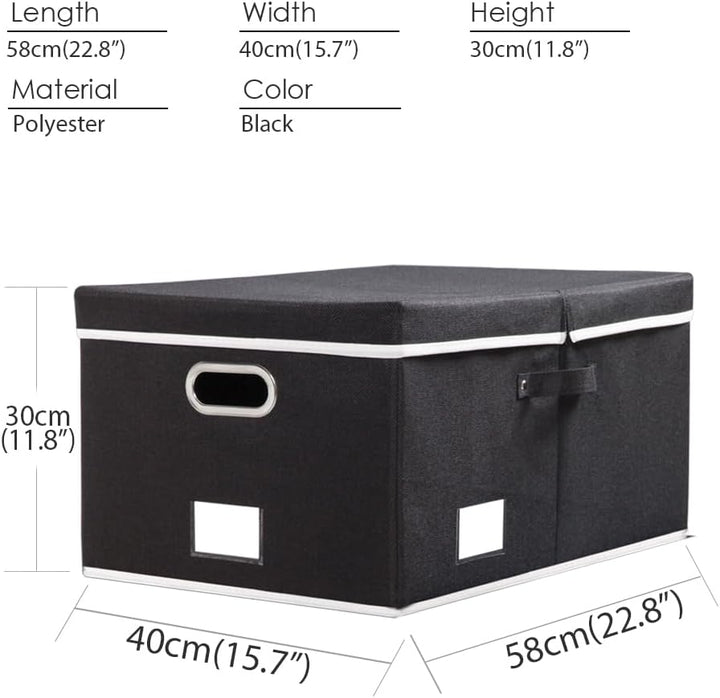 PRANDOM Aufbewahrungsbox mit Deckel Gross,Faltbarer Aufbewahrungsboxen, Aufbewahrungskorb mit Griff,