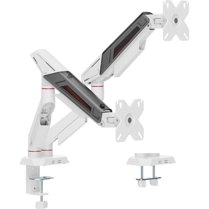 Equip Tischhalterung für 17"-35" Monitore, 2 TFT, 180°, 12 kg | Gaming-Nutzung, 180° Schwenkbar, Bis