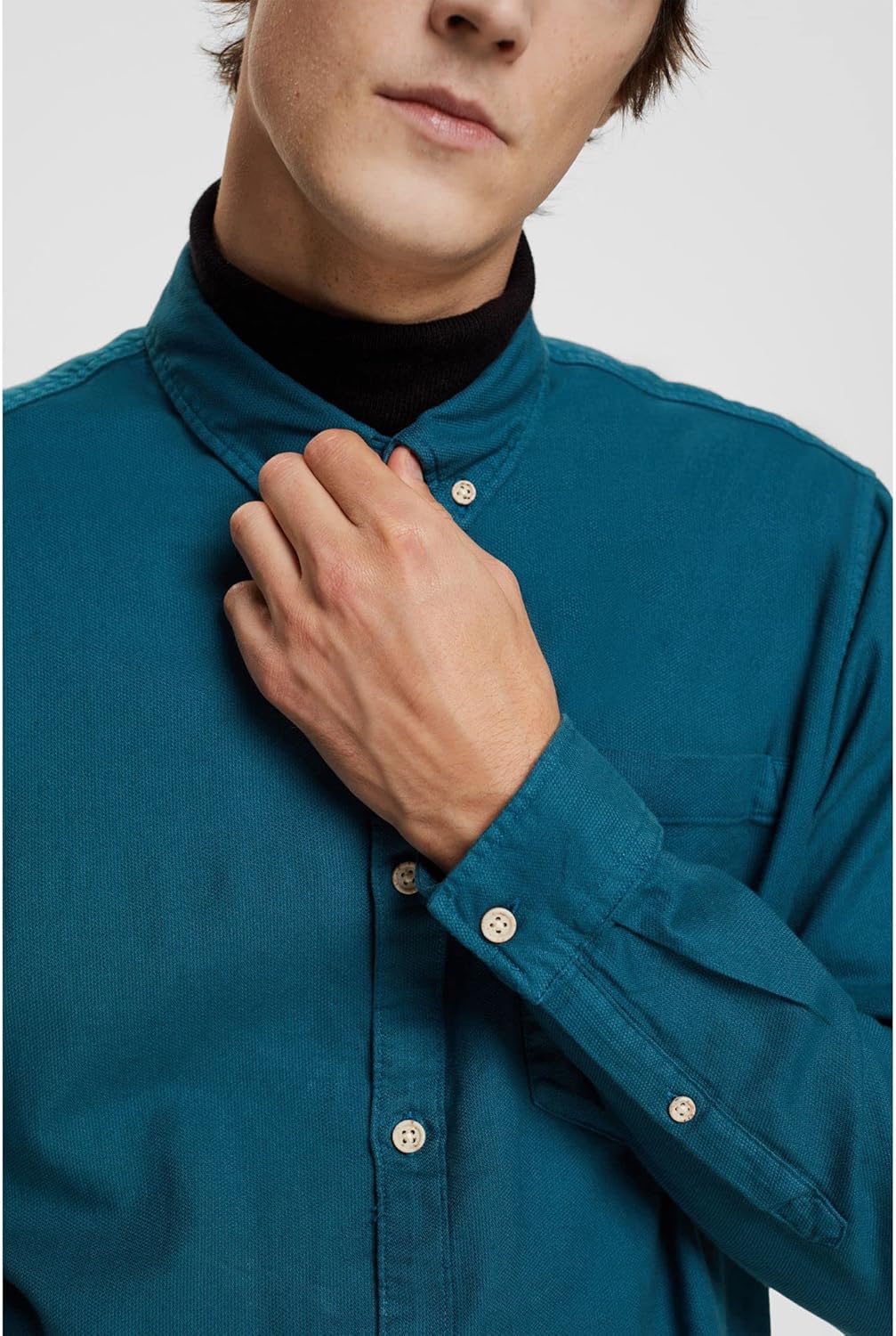 ESPRIT Button-Down-Hemd aus Baumwolle L Dark Turquoise, L Dark Turquoise