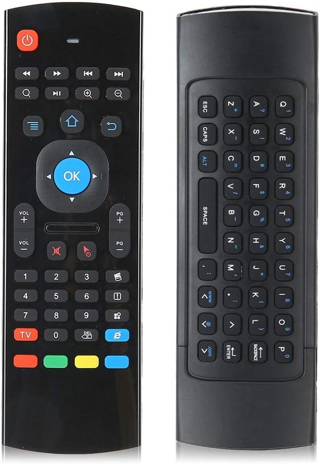 Doppelseitige Air Maus Tastatur, 2,4 G TV Fernbedienung Tastatur Maus Set mit 360 ° Freiraum Bewegun