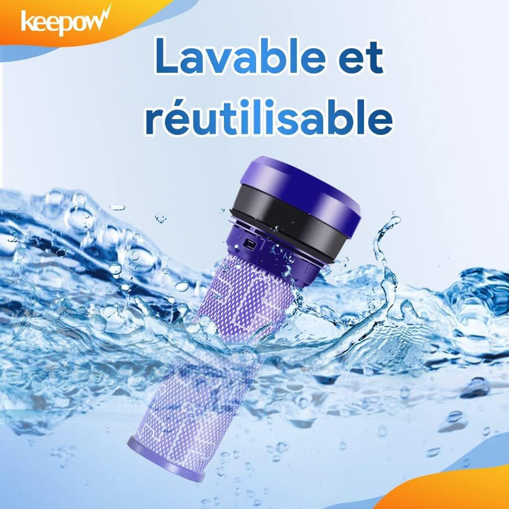 KEEPOW 2 Stück Dyson Filter DC37 DC33C DC39 DC28C DC53 Pre-Filter Vormotorfilter Staubsauger