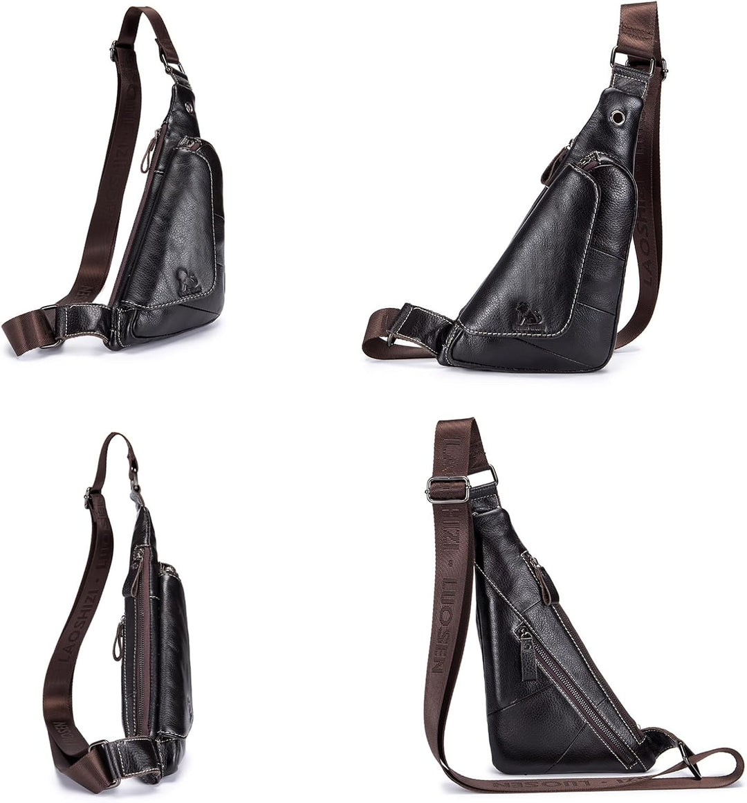 pundarika brusttasche herren leder Kleine umhängetasche herren sling bag Leder Crossbody bag Tasche