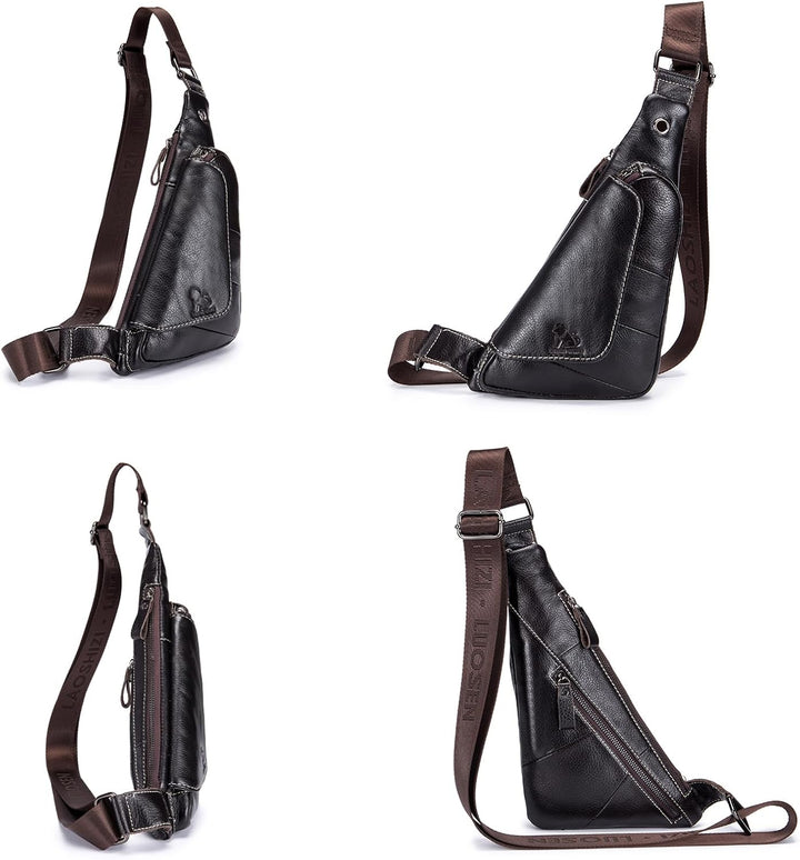 pundarika brusttasche herren leder Kleine umhängetasche herren sling bag Leder Crossbody bag Tasche