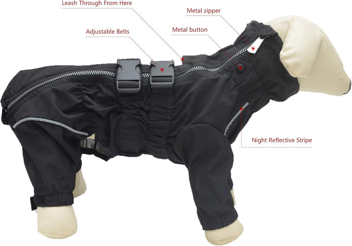 lovelonglong Winter Wasserdicht Hundemantel, Reflektierend Hundejacke Rollkragen Warm Hundejacke Sic