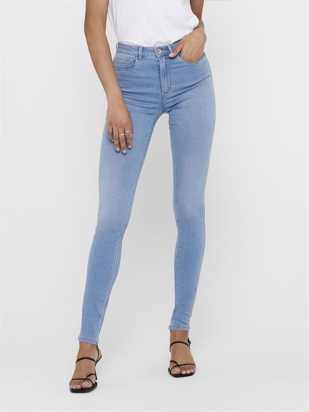 ONLY Female Skinny Jeans ONLBLUSH Mittlere Taille Skinny Fit Jeans XS / 34L Light Blue Denim, XS / 3