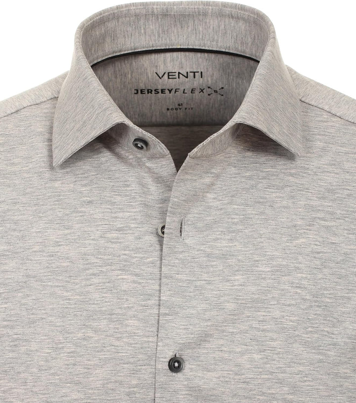 Venti - Body Fit - Herren Langarm Hemd (123955800), Grösse:41, Farbe:Silber (700)