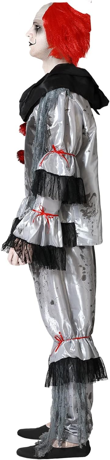 Atosa Clown-Kostüm für Herren, Grau XL Grau, XL Grau