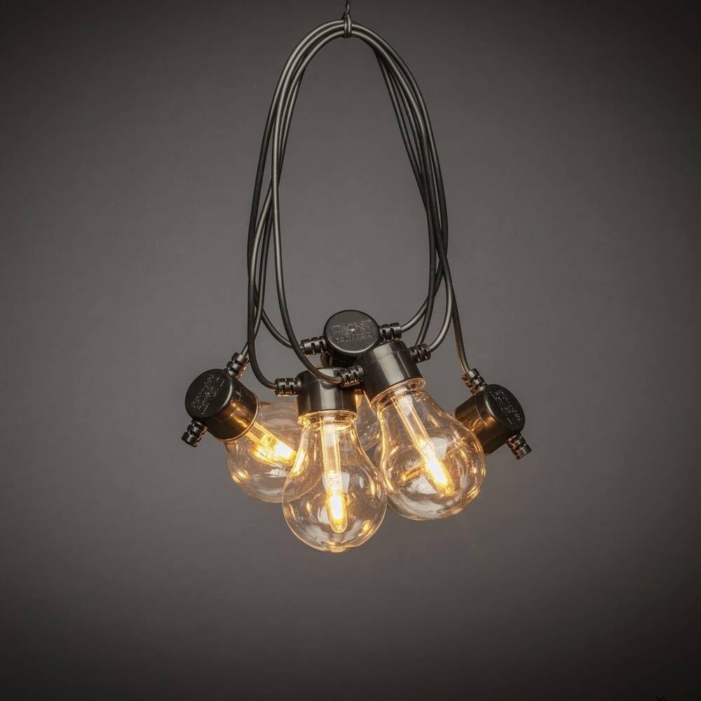 Konstsmide 2341-800SP Solar-Lichterkette Aussen akkubetrieben Anzahl Leuchtmittel 10 LED Bernstein B