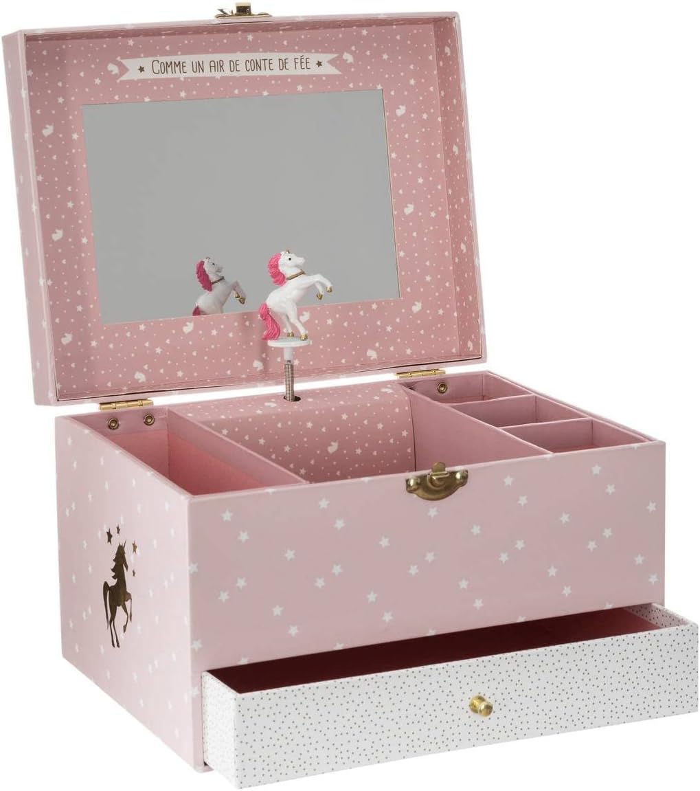 Musikbox Einhorn H 14 cm - Rosa - Atmosphera créateur d'intérieur cm Rosa, cm Rosa