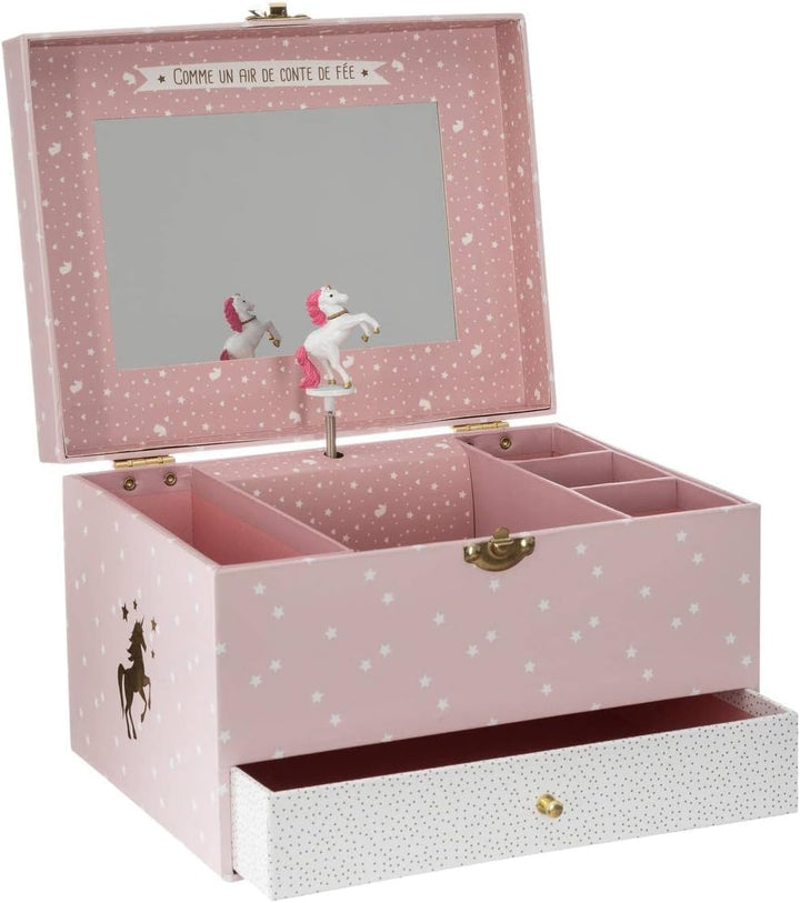 Musikbox Einhorn H 14 cm - Rosa - Atmosphera créateur d'intérieur cm Rosa, cm Rosa
