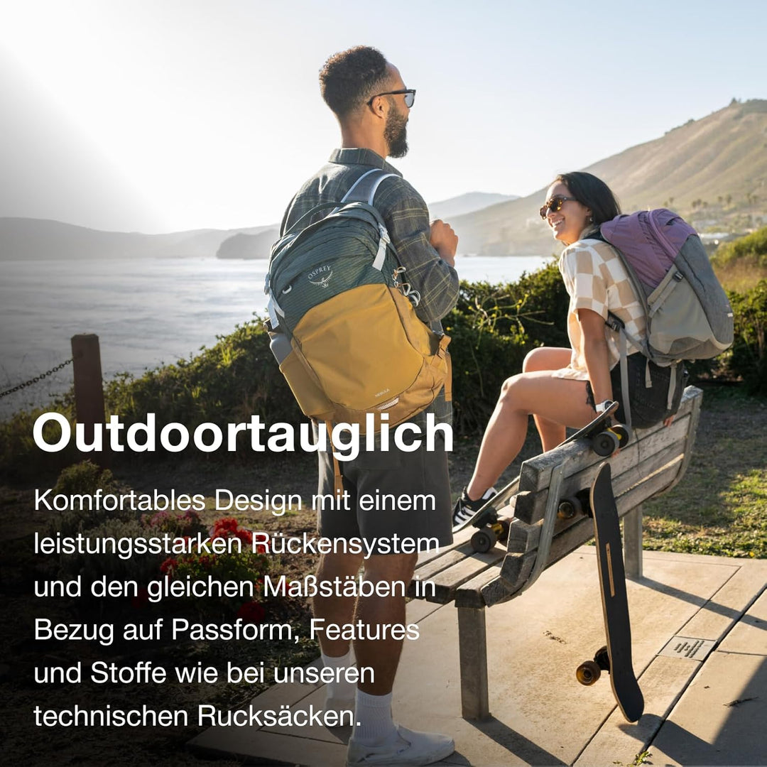 Osprey Nebula Unisex Rucksack Cascade Blue/Coal Grey Heather O/S - Fassungsvermögen 32L, Cascade Blu